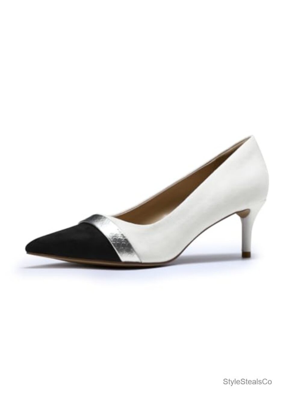 Microfiber Suede Pointed Toe Kitten Heel Slip On Pumps Office Wedding